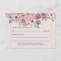 Tarjeta RSVP de bordes de flores