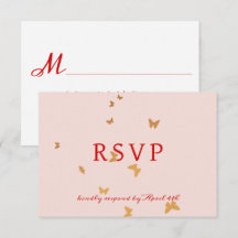 Tarjeta RSVP de BOTELLA DE GOLDEN