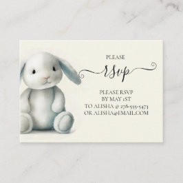 TARJETA RSVP DE BUNNY CUTE STUFFED