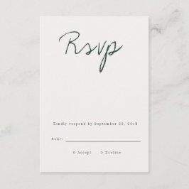 Tarjeta RSVP de caligrafía moderna