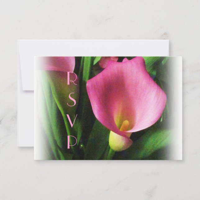 Tarjeta RSVP de Calla Rosa (Anverso)