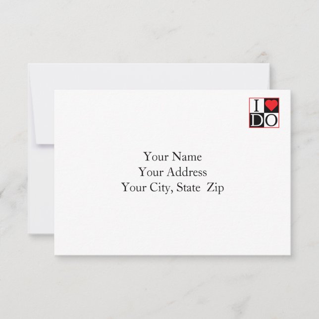 Tarjeta RSVP de casamiento (Anverso)