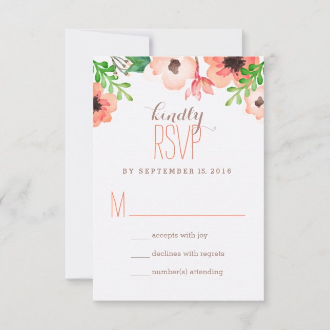 Tarjeta RSVP de casamiento con canopy Wedding (Anverso)