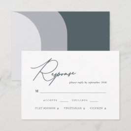 Tarjeta RSVP de casamiento de caligrafía de arco a