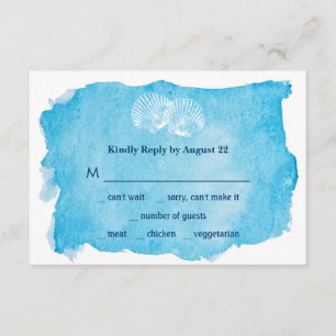 Tarjeta RSVP de casamiento de cascos de agua