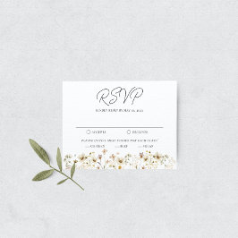 Tarjeta RSVP de casamiento de flores silvestres