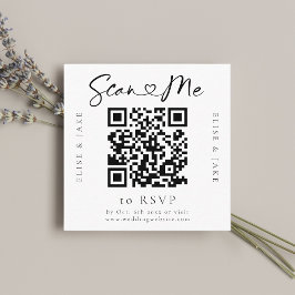 Tarjeta RSVP de casamiento de fuente de código QR