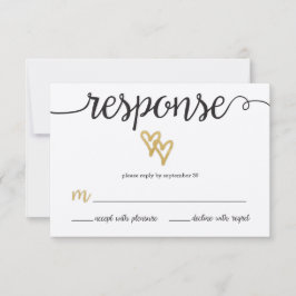 Tarjeta RSVP de casamiento de papel Kraft para Rel