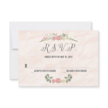 Tarjeta RSVP de casamiento de rosas