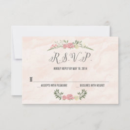 Tarjeta RSVP de casamiento de rosas