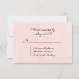 Tarjeta RSVP de casamiento de Rubor