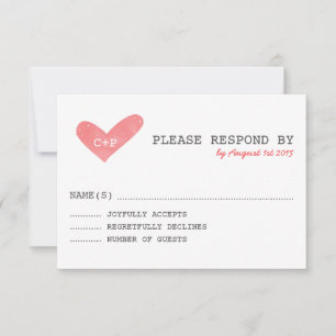 Tarjeta RSVP de casamiento manuscrita de casamient