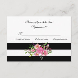 Tarjeta RSVP de cascarilla y de banda de casamient