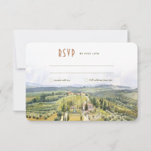 Tarjeta RSVP de casquería italiana para casar en e