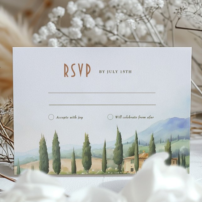 Tarjeta RSVP de casquería italiana para casar en e (Subido por el creador)