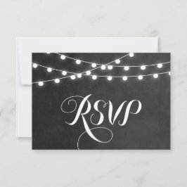 Tarjeta RSVP de casquillo de carbón vegetal