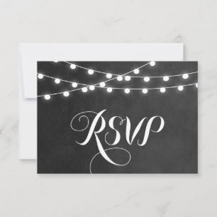 Tarjeta RSVP de casquillo de carbón vegetal