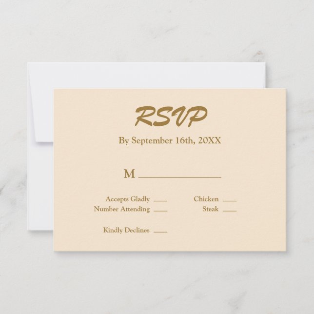 Tarjeta RSVP de Champagne (Anverso)