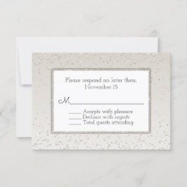Tarjeta RSVP de Champán Purpurina y Boda Británica