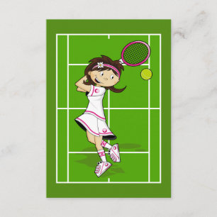 Tarjeta RSVP de Chica de tenis