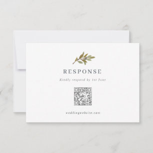 Tarjeta RSVP de código QR para Boda de bifurcación