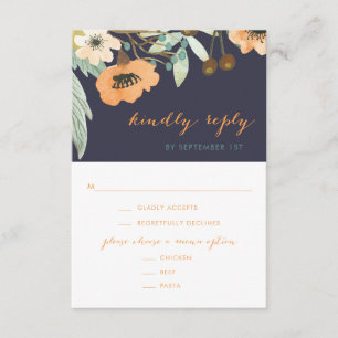 Tarjeta RSVP de color de agua de resplandor person