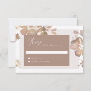 Tarjeta RSVP de color de agua Romance