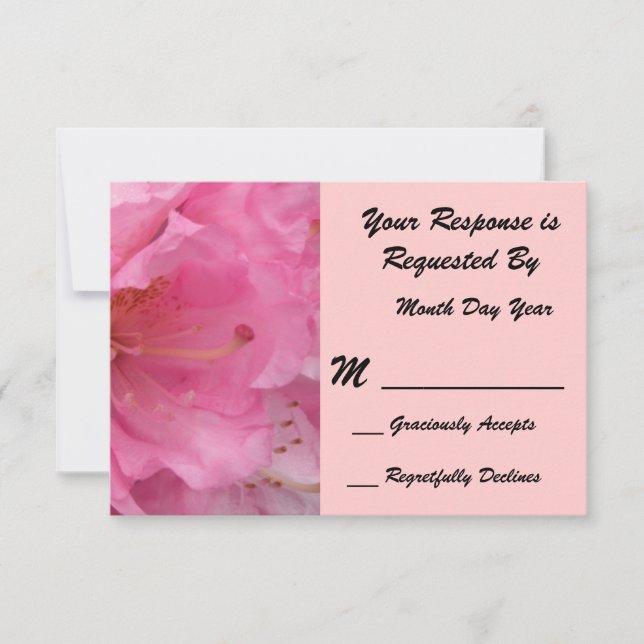 Tarjeta RSVP de color rosa (Anverso)