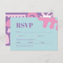 Tarjeta RSVP de Confetti Collage