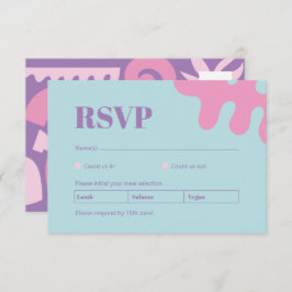 Tarjeta RSVP de Confetti Collage