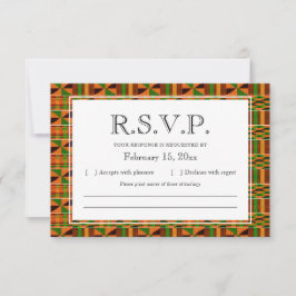 Tarjeta RSVP de Correo del Clásico Naranja African