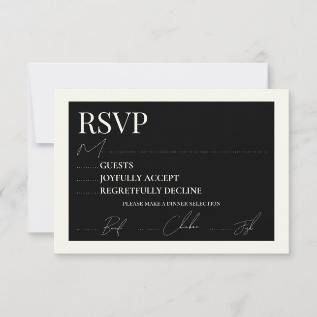 Tarjeta RSVP de correo electrónico 3.5x5 en blanco (Anverso)