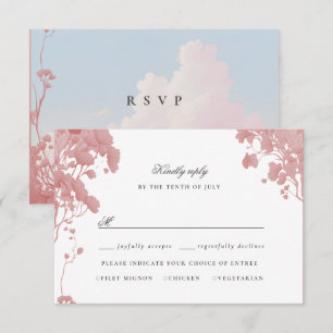 Tarjeta rsvp de cuento floral de ensueño
