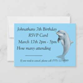Tarjeta RSVP de cumpleaños para delfines
