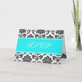 Tarjeta RSVP de Damask