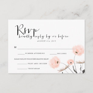 Tarjeta RSVP de Dandelion Wedon Wedding de tipogra