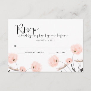 Tarjeta RSVP de Dandelion Wedon Wedding de tipogra