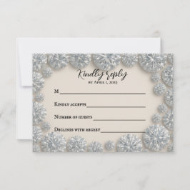 Tarjeta RSVP de Dazzling Diamond Wedding