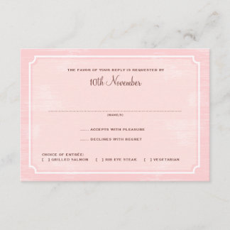 Tarjeta RSVP de Deer Darlings Pink Brown
