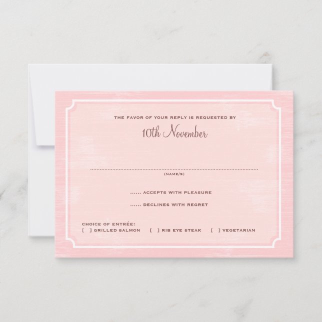Tarjeta RSVP de Deer Darlings Pink Brown (Anverso)
