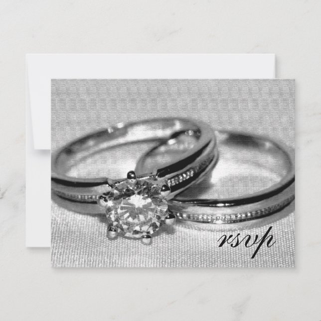 Tarjeta RSVP de Diamond Boda (Anverso)