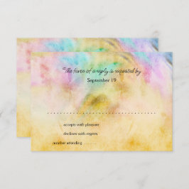 Tarjeta RSVP de diseño de tinta amarilla Bat Mitzv