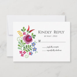 Tarjeta RSVP de diseño húngaro Red Peppers