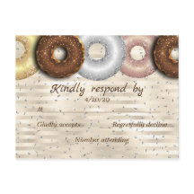 Tarjeta RSVP de Donut Wedding