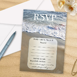 Tarjeta RSVP de Dream Beach Wedding