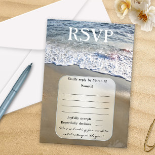 Tarjeta RSVP de Dream Beach Wedding