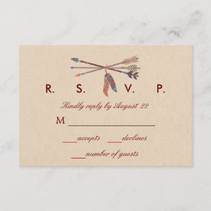 Tarjeta RSVP de Dream Catcher Wedding