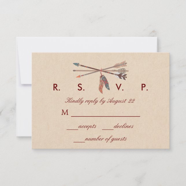 Tarjeta RSVP de Dream Catcher Wedding (Anverso)