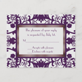 Tarjeta RSVP de ducha de boda