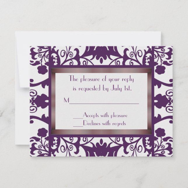 Tarjeta RSVP de ducha de boda (Anverso)